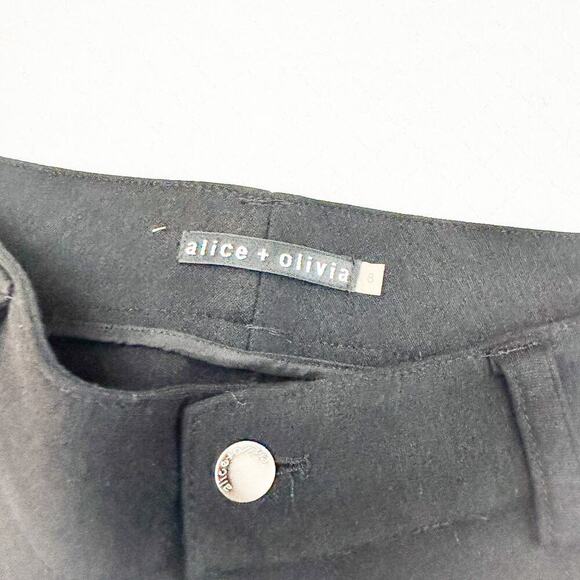 Alice + Olivia Black Stretch Pull-on Legging Skinny Denim Jean Pants Size 8 - Picture 7 of 8